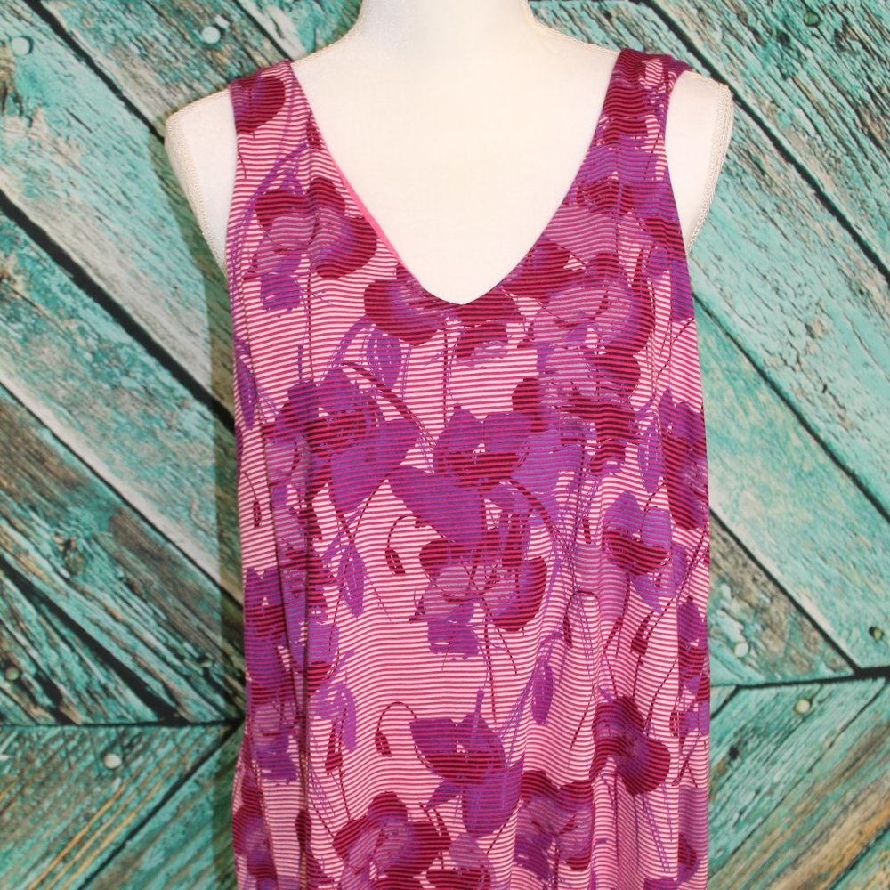 Prairie Cotton Pink Tropical Print Tank